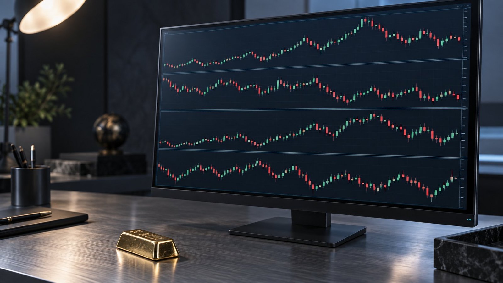 Four-Timeframe XAU/USD Scenario Gold price prediction today on a four-timeframe forecast dashboard