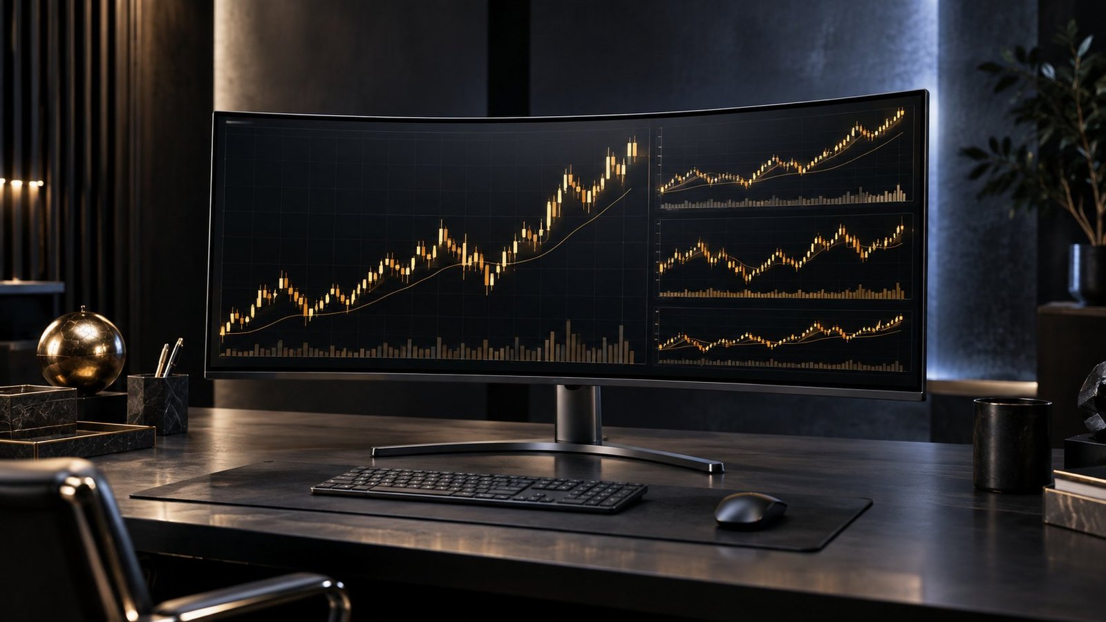 Gold market prediction shown as nested XAUUSD candle paths
