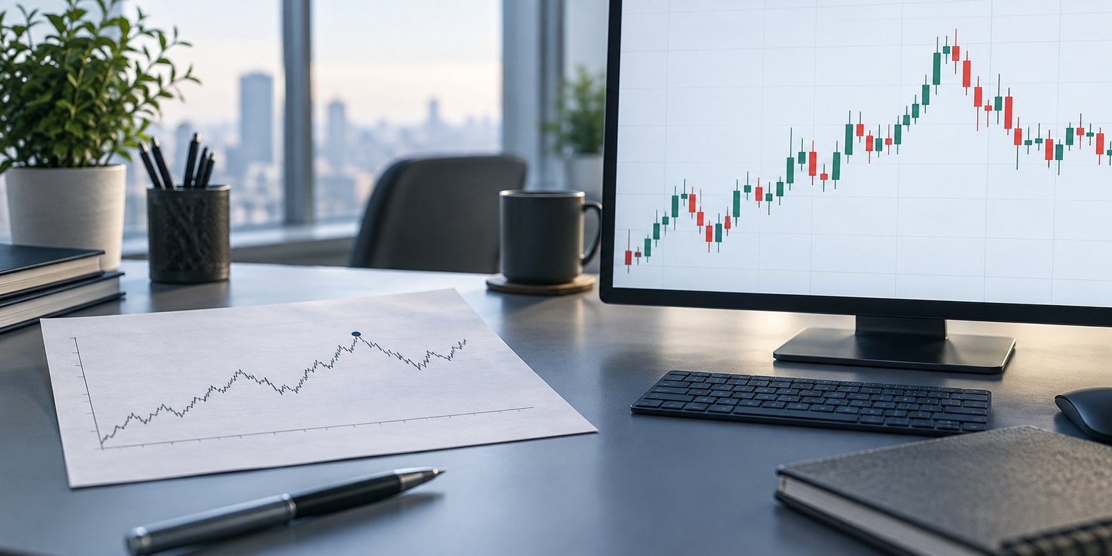 Forex prediction range forecast shown as open high low close candle ranges