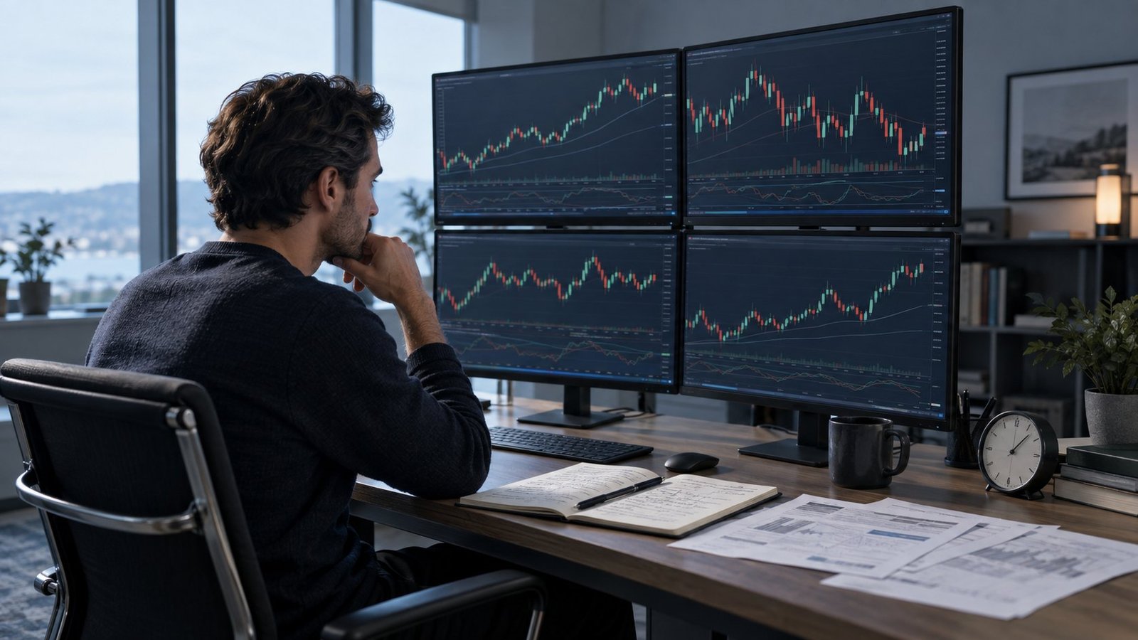 Trader reviewing forex prediction model validation evidence